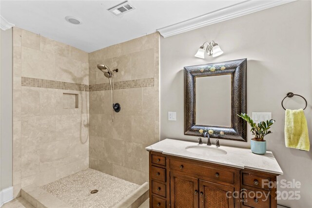 141 Ridge Top Rd, Mooresville, NC 28117 - bathroom with a tile shower and vanity