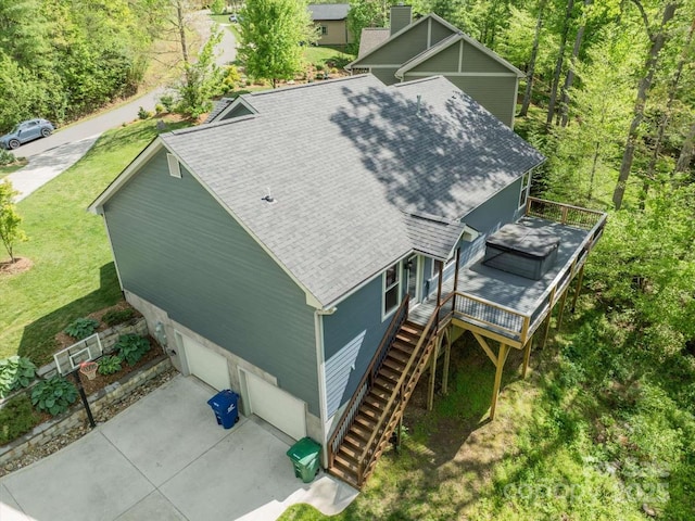 view from above of property