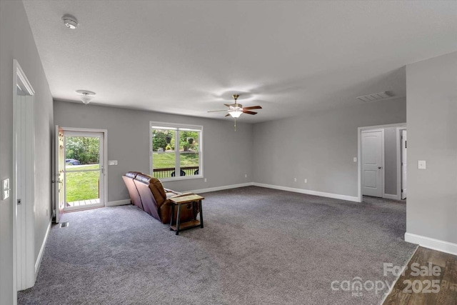 36 Nader Ave, Weaverville, NC 28787 - unfurnished living room with a ceiling fan and carpet flooring