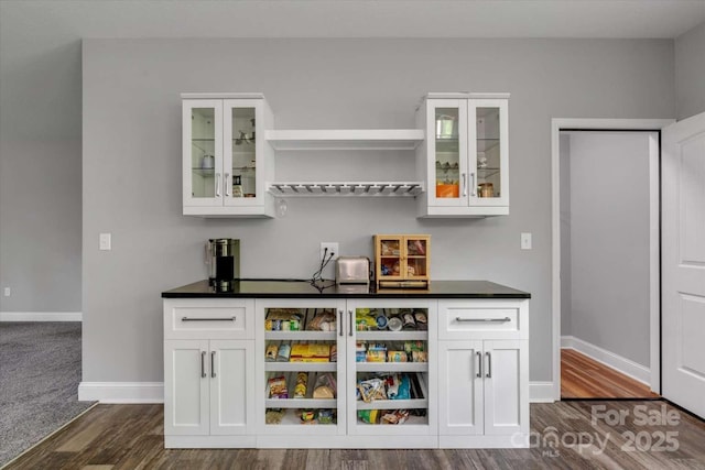 36 Nader Ave, Weaverville, NC 28787 - bar area featuring baseboards and dark wood-type flooring