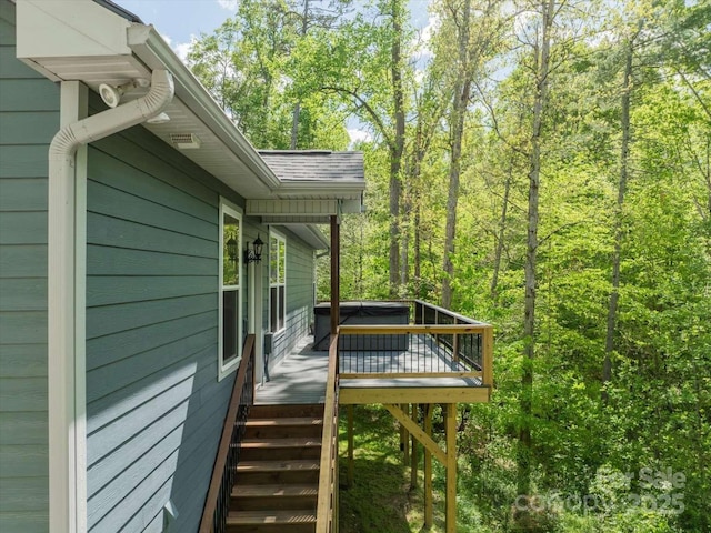 36 Nader Ave, Weaverville, NC 28787 - wooden terrace with stairs