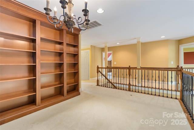 2346 Donnington Ln NW, Concord, NC 28027 - carpeted empty room featuring a chandelier, recessed lighting, and baseboards