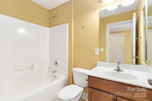 2346 Donnington Ln NW, Concord, NC 28027 - full bathroom featuring vanity, toilet, and tub / shower combination