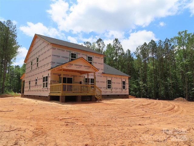 2099 Cedar Rd, York, SC 29745 - back of house featuring crawl space and a wooden deck