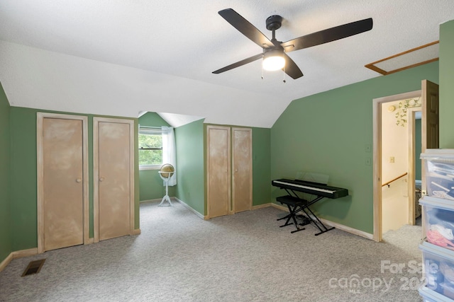 10 Kettle Creek Ln, Brevard, NC 28712 - bonus room featuring a ceiling fan, lofted ceiling, carpet flooring, and baseboards