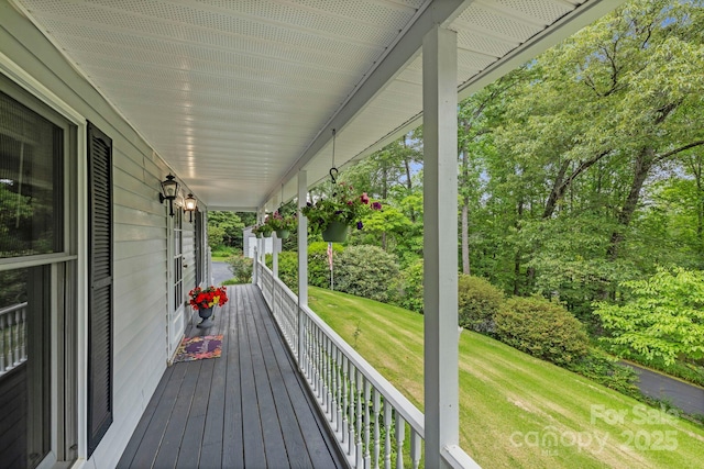 10 Kettle Creek Ln, Brevard, NC 28712 - porch with a yard and view of scattered trees