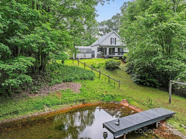 10 Kettle Creek Ln, Brevard, NC 28712 - rear view of house with a water view