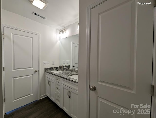 TBD Alf Hoover Rd Unit 4, Lincolnton, NC 28092 - bathroom featuring double vanity and wood finished floors