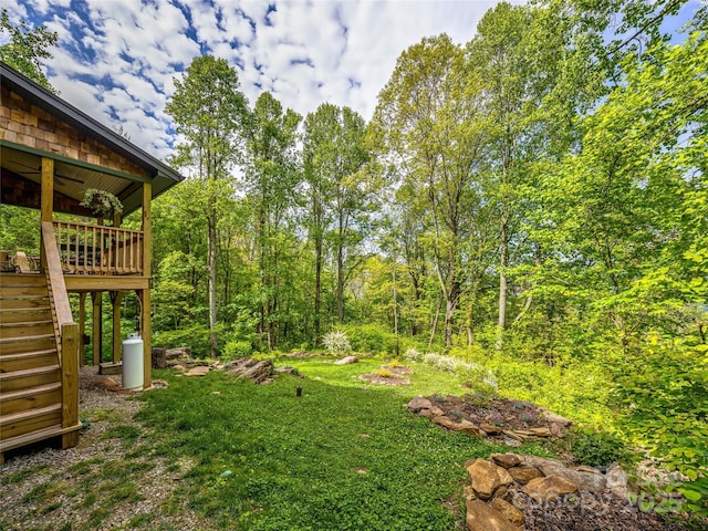 1846 Utah Mountain Rd, Waynesville, NC 28785 - view of green lawn with stairs