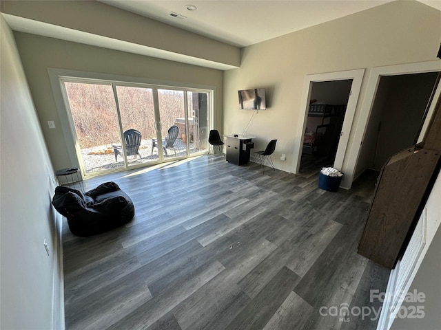 3149 Winter Hawk Ln, Lenoir, NC 28645 - living area featuring dark wood finished floors and baseboards