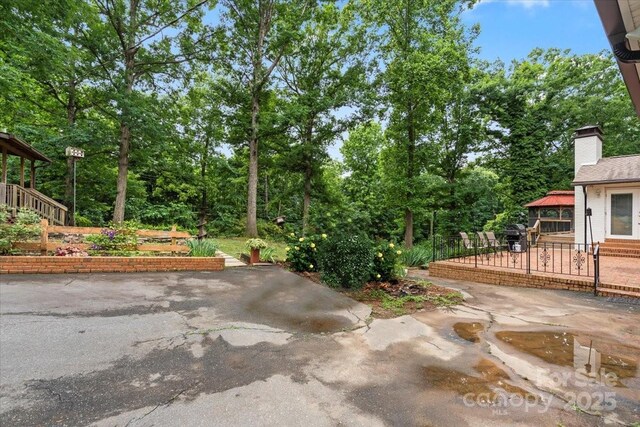603 Sunnybrook Dr, Monroe, NC 28110 - view of patio / terrace featuring a gazebo and view of scattered trees