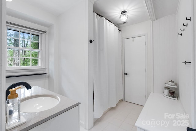 1014 Vandalia Dr, Charlotte, NC 28212 - full bath with vanity and a shower with curtain