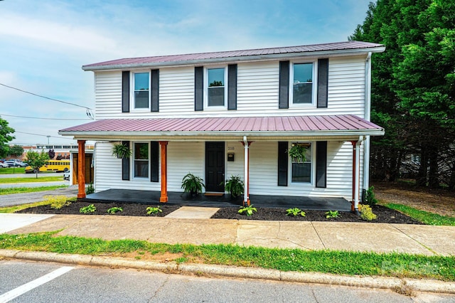210 W 15th St, Newton, NC 28658 - view of front of property featuring covered porch and metal roof