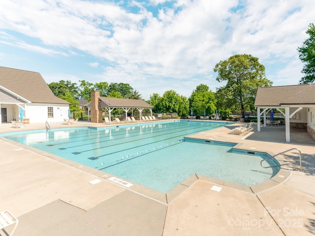 533 Montgrove Pl NW, Concord, NC 28027 - community pool featuring a patio area and a gazebo
