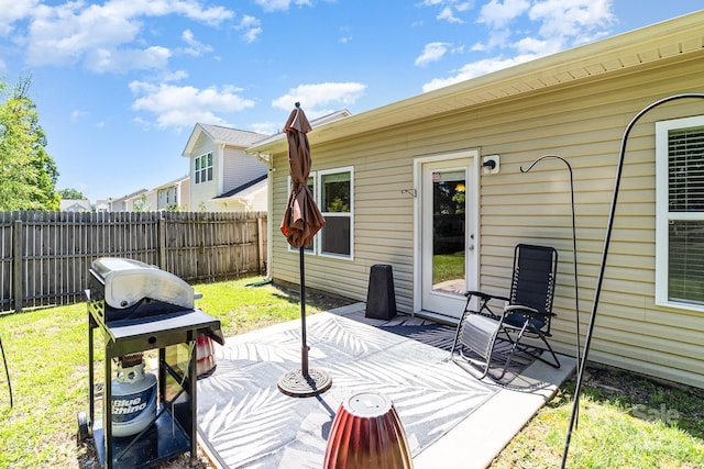 12792 Clydesdale Dr, Midland, NC 28107 - view of patio / terrace with fence and a grill
