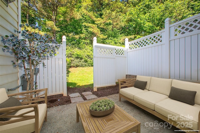 4938 Sunset Ridge Ct, Charlotte, NC 28269 - view of patio with an outdoor living space and fence
