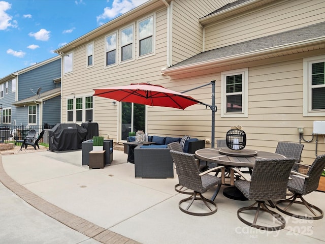 5013 Hamilton Mill Dr, Waxhaw, NC 28173 - view of patio / terrace with an outdoor living space, area for grilling, and outdoor dining space