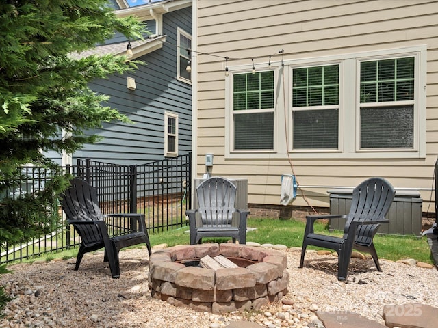 5013 Hamilton Mill Dr, Waxhaw, NC 28173 - view of patio with a fire pit