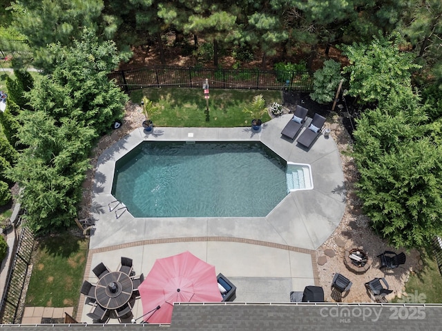 5013 Hamilton Mill Dr, Waxhaw, NC 28173 - view of swimming pool with a fenced backyard and a patio area