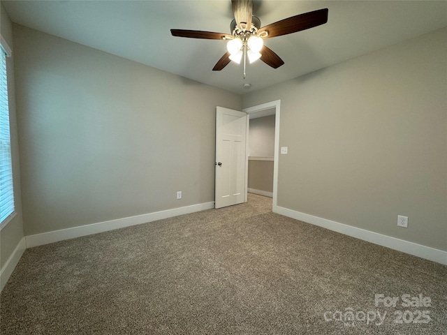 2012 Crown Point Dr Unit A, Albemarle, NC 28001 - unfurnished bedroom featuring carpet floors, baseboards, and a ceiling fan