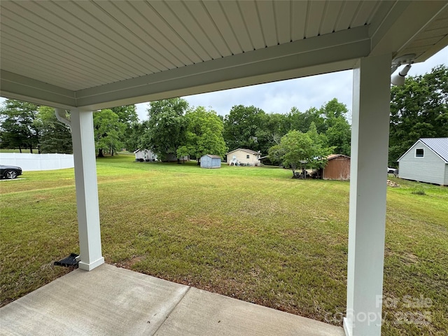 2012 Crown Point Dr Unit A, Albemarle, NC 28001 - view of green lawn with a storage unit and an outbuilding