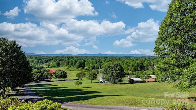 2930 Clarks Chapel Rd, Lenoir, NC 28645 - surrounding community with a view of trees, a yard, and a mountain view