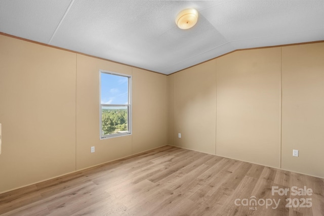 2930 Clarks Chapel Rd, Lenoir, NC 28645 - spare room featuring vaulted ceiling, light wood finished floors, and a textured ceiling