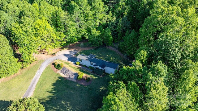 2930 Clarks Chapel Rd, Lenoir, NC 28645 - aerial overview of property's location with a heavily wooded area