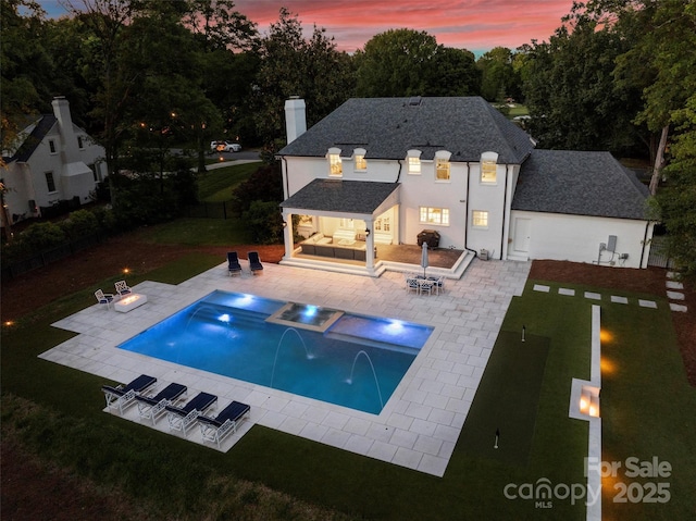 5806 Bentway Dr, Charlotte, NC 28226 - outdoor pool featuring a patio and outdoor lounge area