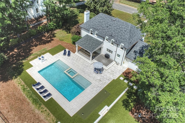 5806 Bentway Dr, Charlotte, NC 28226 - view of subject property with a pool area