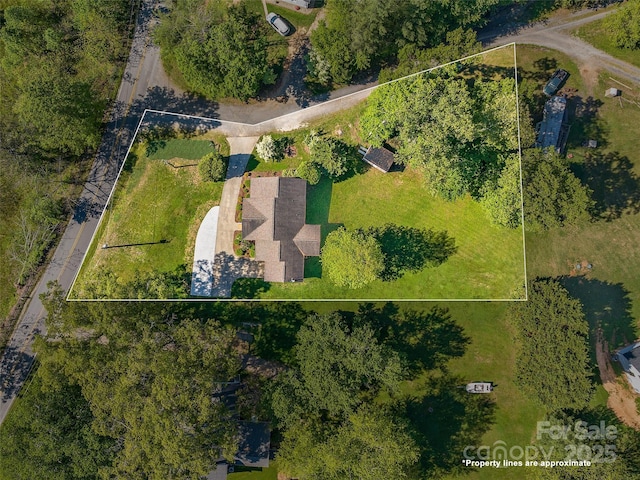 4 Greene Ln, Fletcher, NC 28732 - aerial view of property and surrounding area with property boundaries highlighted