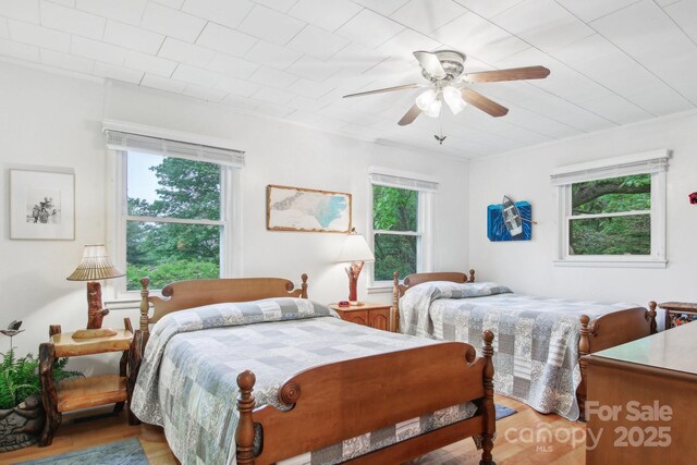 51 Atari Rd, Waynesville, NC 28786 - bedroom with wood finished floors and ceiling fan