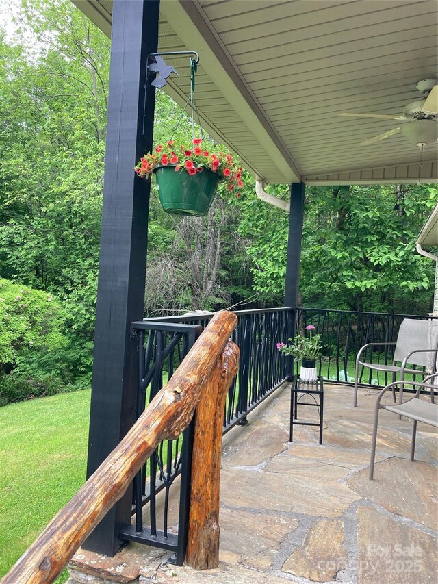 51 Atari Rd, Waynesville, NC 28786 - view of patio / terrace featuring ceiling fan