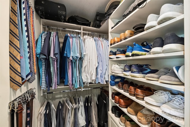 view of walk in closet