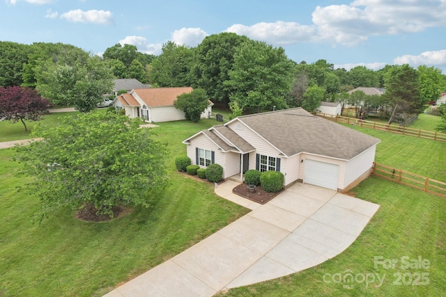 view from above of property