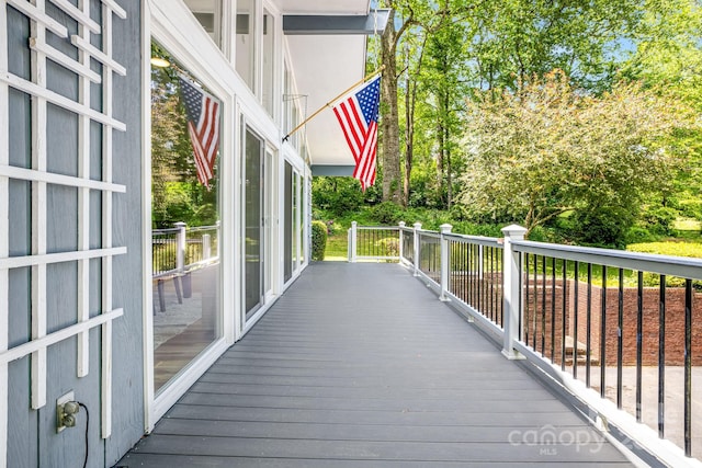 2044 Glenheath Dr, Hendersonville, NC 28791 - view of wooden terrace
