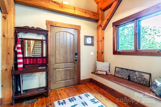 58 Great Aspen Way, Black Mountain, NC 28711 - entryway with wood finished floors and baseboards
