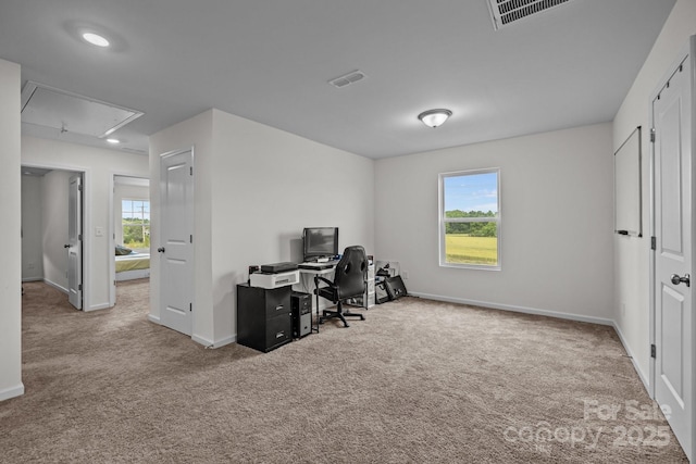 5207 Maynard Hill Dr, Monroe, NC 28110 - carpeted office with attic access and baseboards