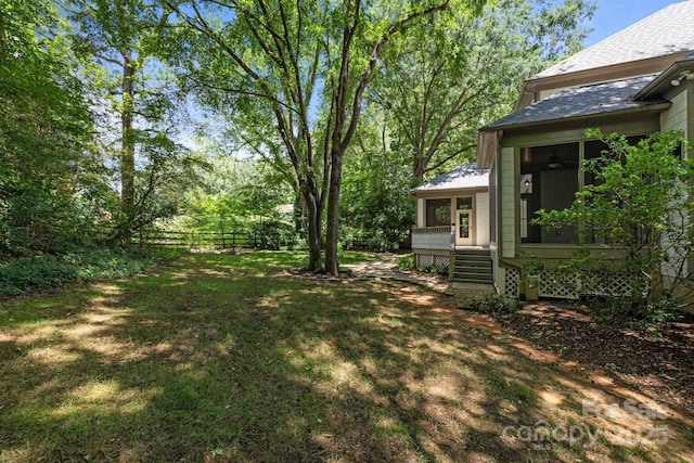 3932 Rounding Run Rd, Charlotte, NC 28277 - view of yard featuring a sunroom