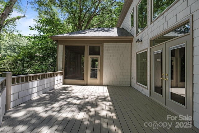 3932 Rounding Run Rd, Charlotte, NC 28277 - wooden deck featuring french doors