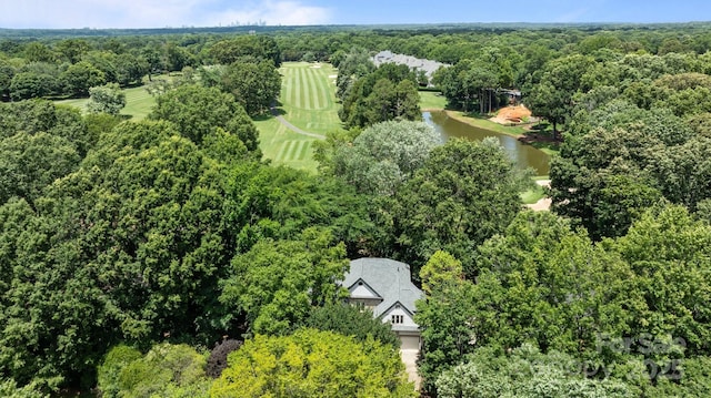 3932 Rounding Run Rd, Charlotte, NC 28277 - drone / aerial view of a nearby body of water and a forest