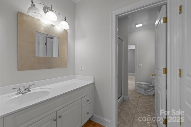 3932 Rounding Run Rd, Charlotte, NC 28277 - bathroom featuring vanity and a stall shower
