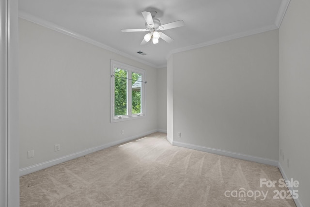 3932 Rounding Run Rd, Charlotte, NC 28277 - carpeted spare room with crown molding and a ceiling fan