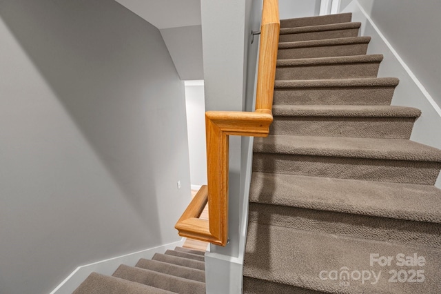 200 N Skyloft Dr Unit 2, Asheville, NC 28801 - stairway featuring baseboards