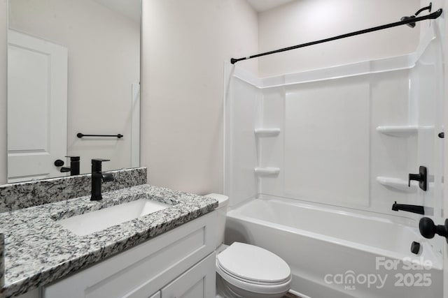 746 Shasta St NW, Concord, NC 28027 - bathroom featuring toilet, shower / tub combination, and vanity