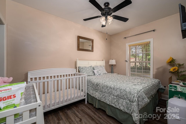 167 Brown Watterson Rd, Cherryville, NC 28021 - bedroom with wood finished floors and ceiling fan