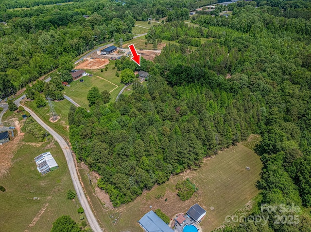167 Brown Watterson Rd, Cherryville, NC 28021 - aerial overview of property's location featuring a heavily wooded area