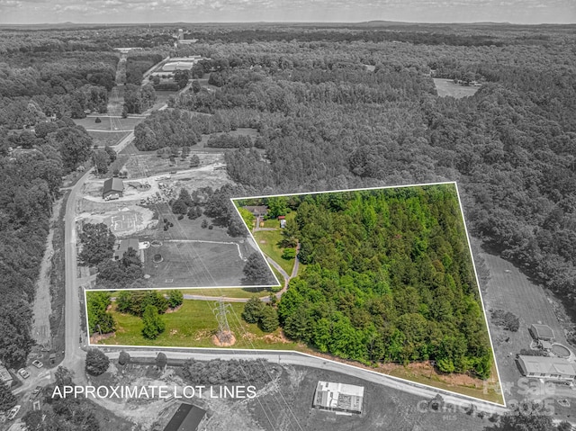 167 Brown Watterson Rd, Cherryville, NC 28021 - view of property location with a heavily wooded area and property boundaries highlighted