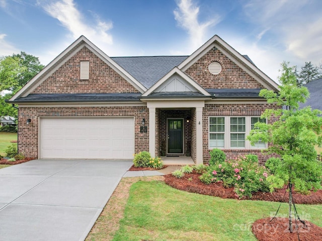 405 Newstyle Way, Gastonia, NC 28056 - view of front of house featuring brick siding, concrete driveway, an attached garage, and roof with shingles