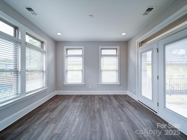405 Newstyle Way, Gastonia, NC 28056 - spare room with dark wood finished floors, baseboards, and recessed lighting
